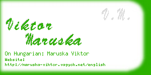 viktor maruska business card